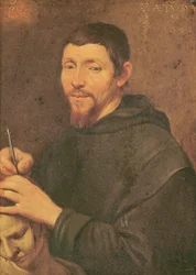 Ein Mönch beim Trepanieren